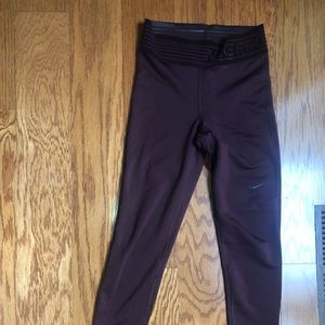 Maroon Nike Pro Leggings